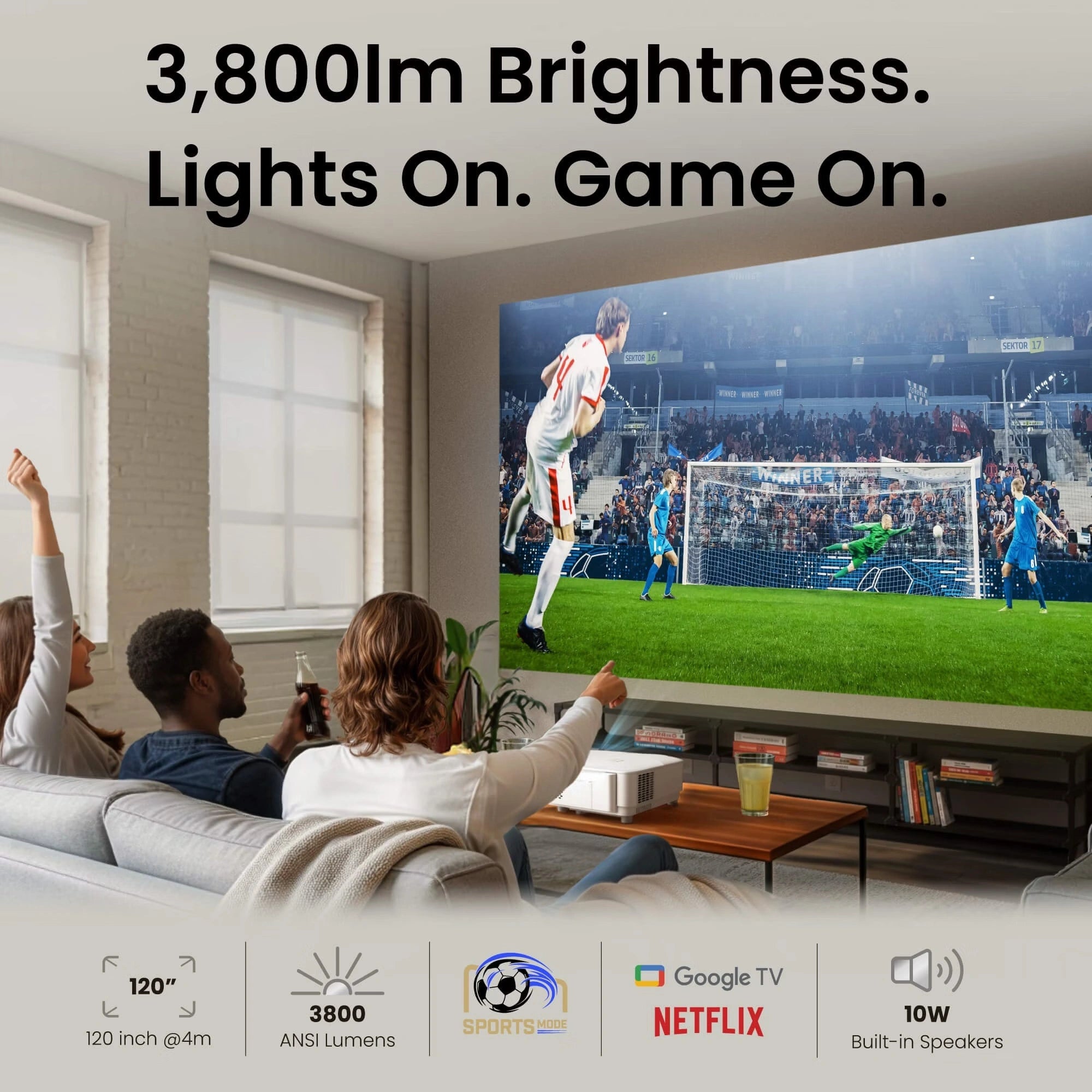 BenQ TH575i | 1080p 3,800lm High Brightness Home Projector with Google TV up to 120”