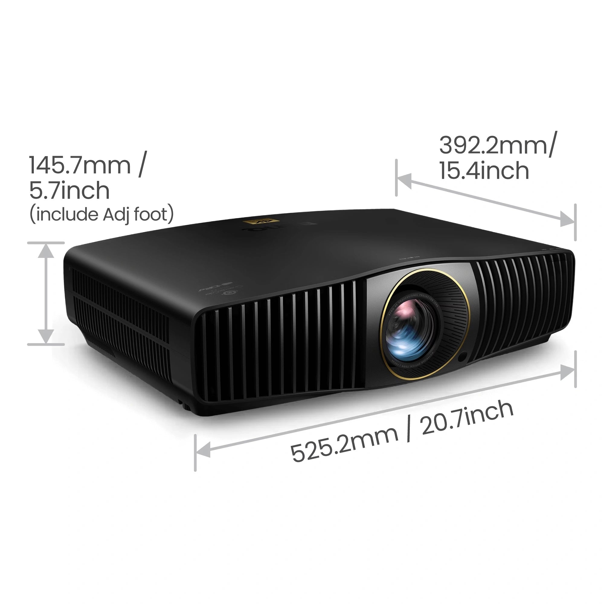 BenQ W5850 | True 4K Laser Projector with 100% DCI-P3 & Delta E < 2