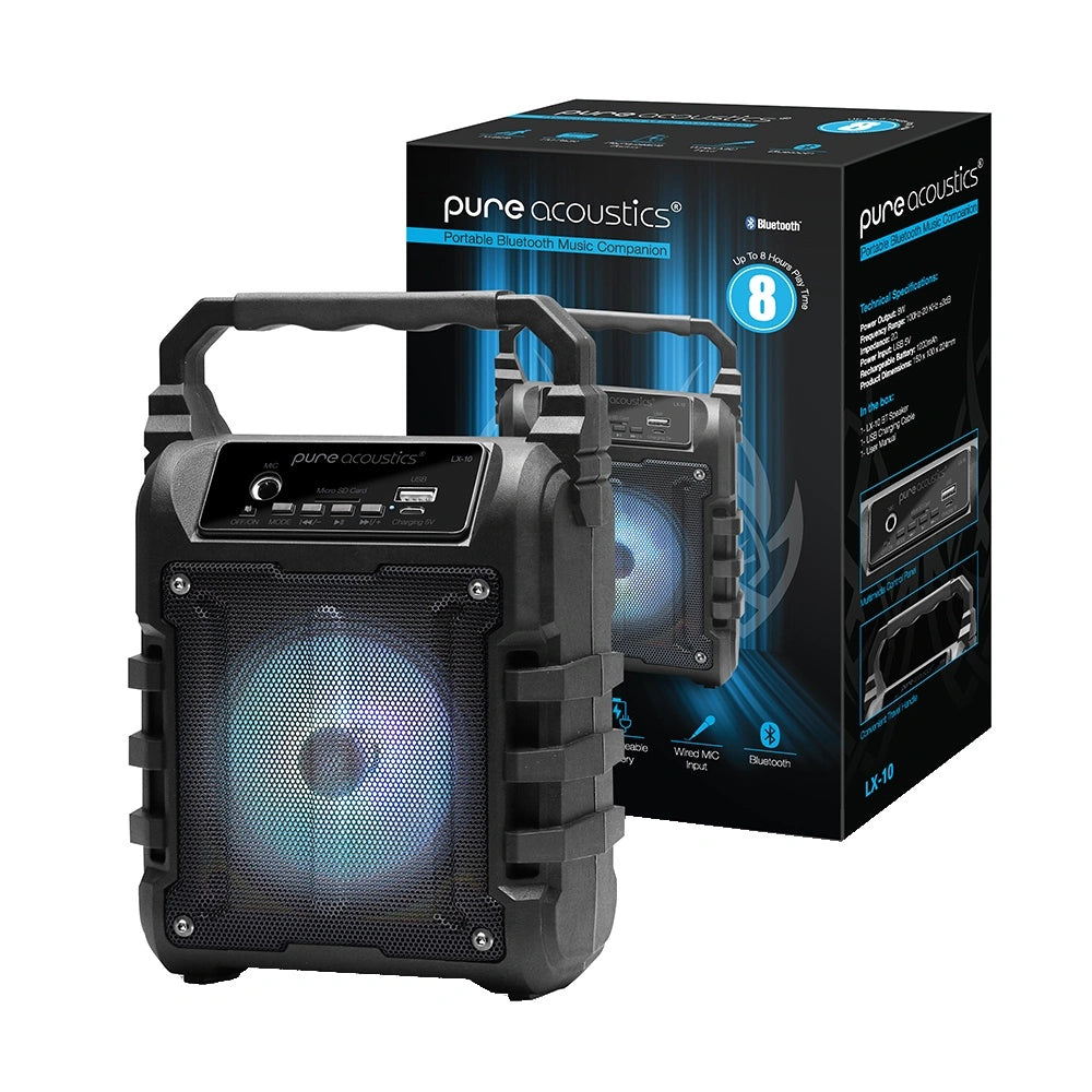 Pure Acoustic LX-10 Portable Bluetooth Karaoke Speaker