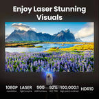 BenQ GV50 | 1080p 500lm Laser Portable Projector for Bedside Ceiling Projection with Google TV