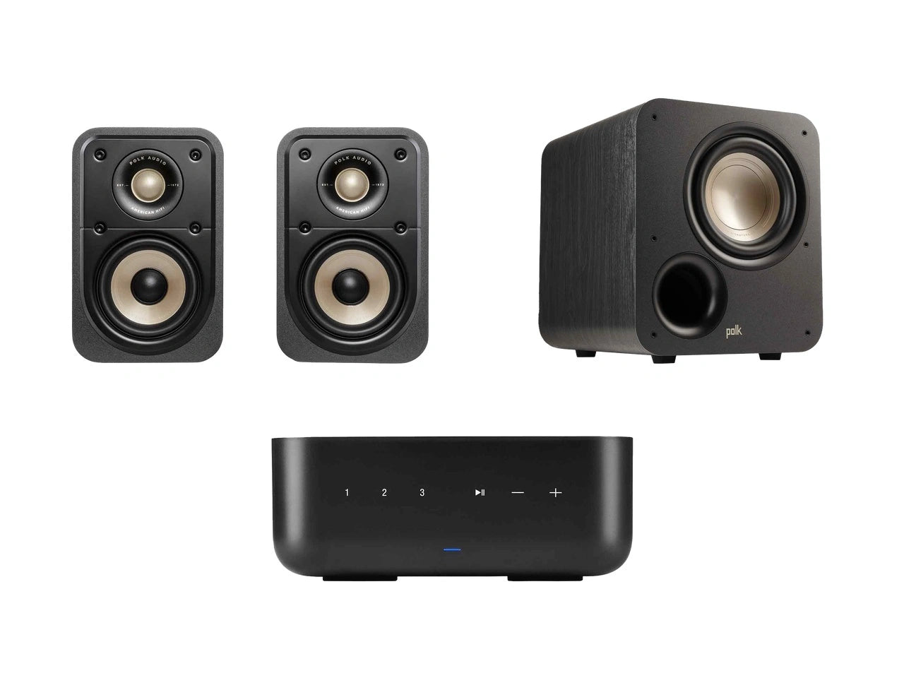 Polk Signature Elite 2.1 System With Amp Signature Elite Compact 2.1 System with Denon Home Amp