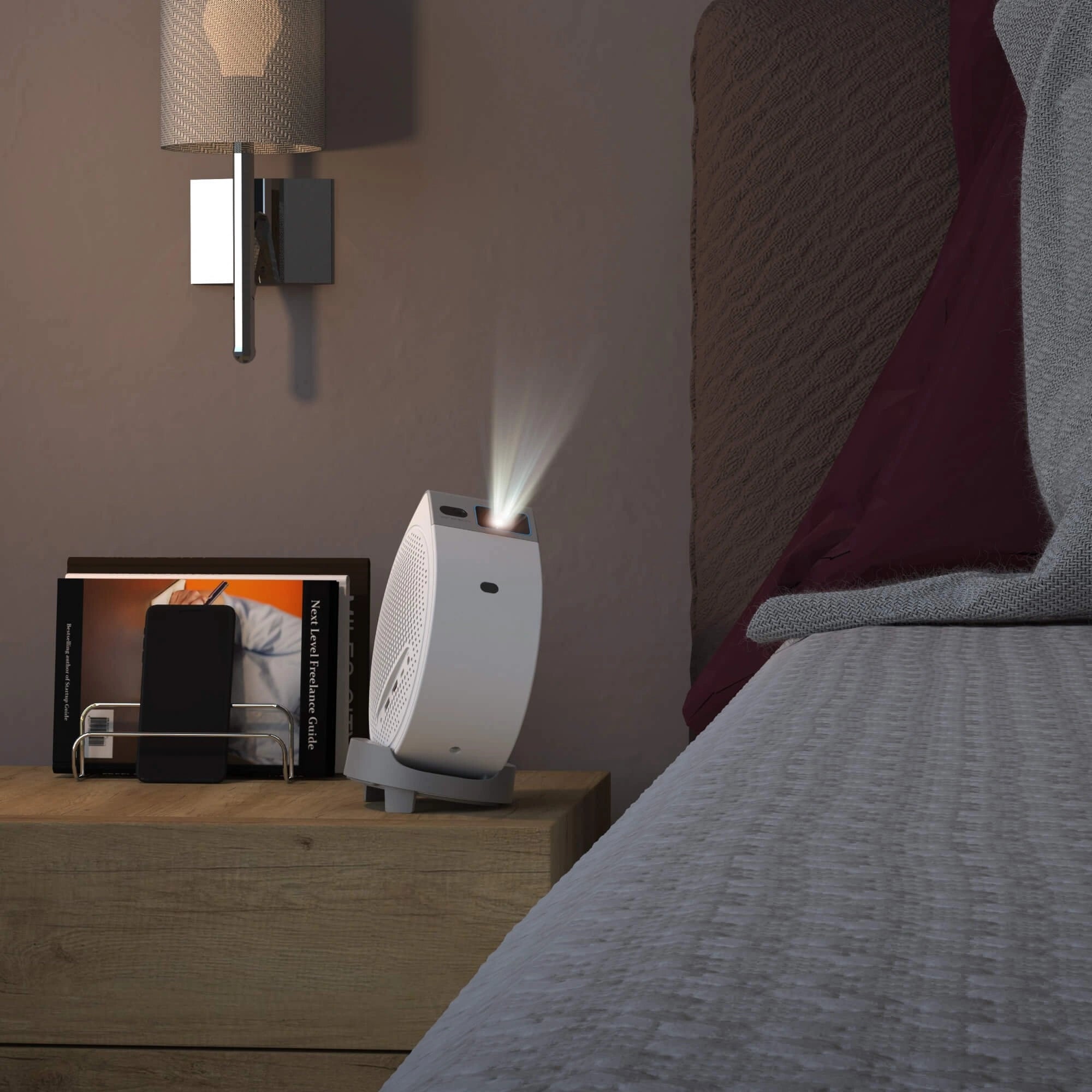 BenQ GV50 | 1080p 500lm Laser Portable Projector for Bedside Ceiling Projection with Google TV