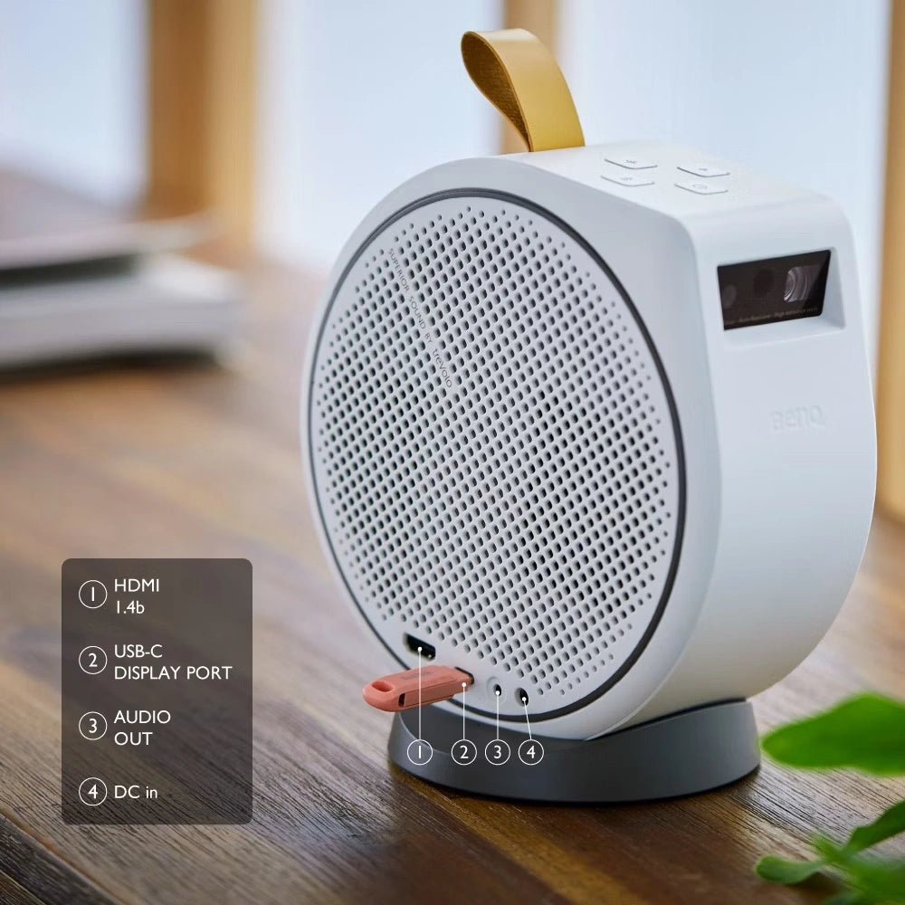 BenQ GV30 | Portable Smart Projector with Extra Bass Bluetooth Speakers
