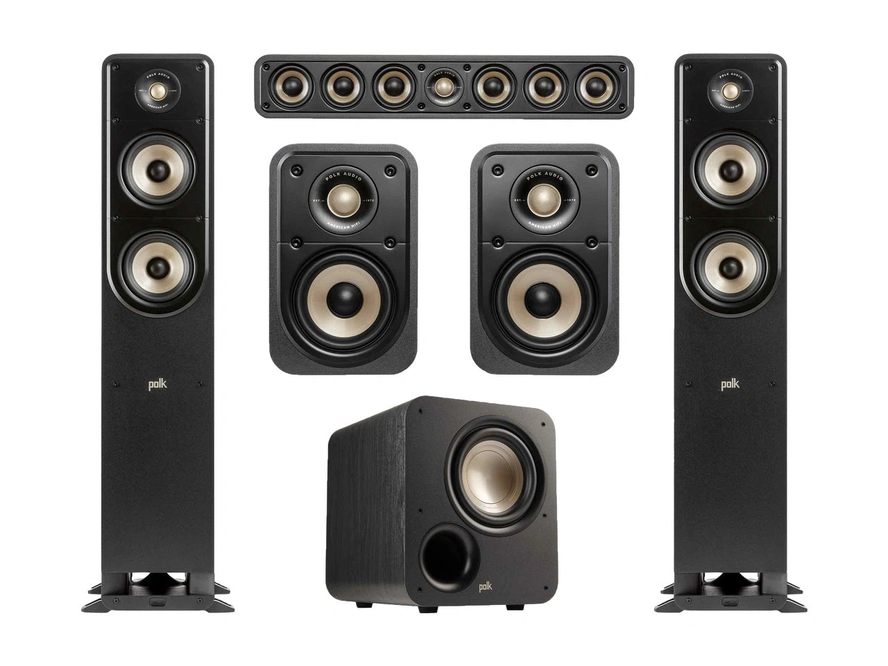 Polk Signature Elite Home Theater System Signature Elite 5.2 Surround Sound Speaker Bundle