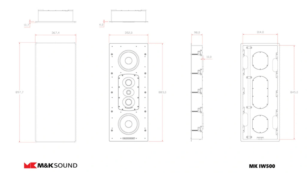 Miller & Kreisel® IW500 In-Wall Speaker Groundbreaking design features for truly natural sound