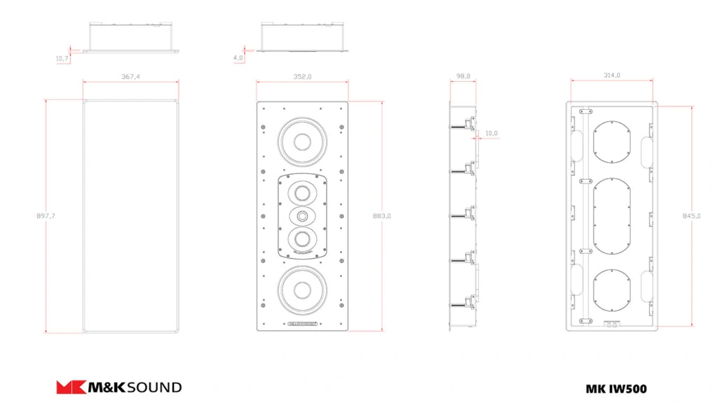 Miller & Kreisel® IW500 In-Wall Speaker Groundbreaking design features for truly natural sound